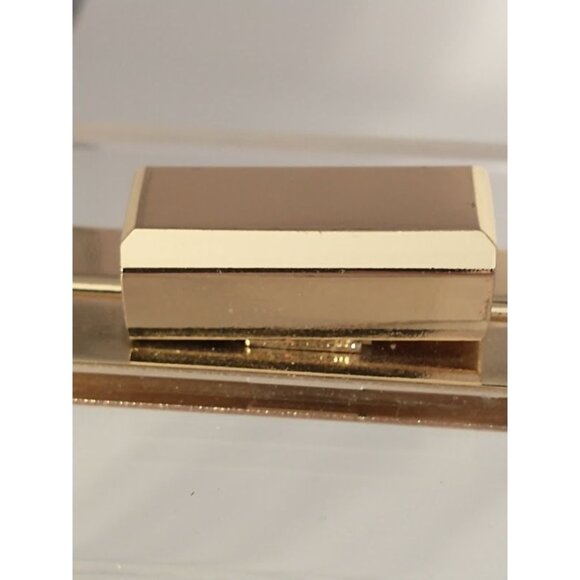 Transparent Acrylic Clutch Purse With Gold Chain Strap & Clasp - Picture 8 of 11